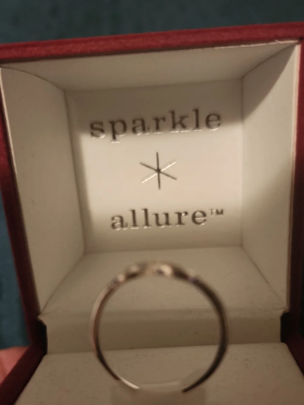 Sterling Silverplated  Infinity Ring with Clear Cubic Zirconia - Silver